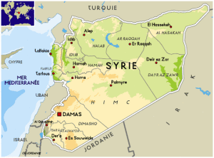 Carte tirée du site: syrie.blog.lemonde.fr