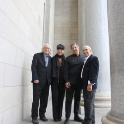 Raôul Duguay, Nathalie Bondil, Robert Lepage et André Michel